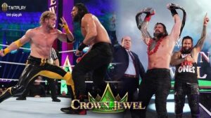 Ang larawang ito ay pinapakita ang WWE Crown Jewel 2023